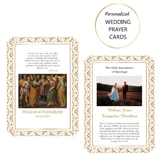 Romaans Katholieke Huwelijksfoto Gebedskaart Plaatskaartje