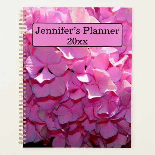 Romaans paars Hydrangeas roze paarse bloemen Planner (Voorkant)