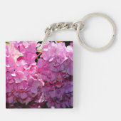 Romaans paars Hydrangeas roze paarse bloemen Tante Sleutelhanger (Achterkant)