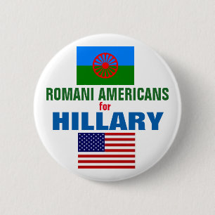 Romaanse Amerikanen voor Hillary 2016 Ronde Button 5,7 Cm