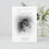 Romaanse foto gradient bruiloft bedankkaart (Staand voorkant)