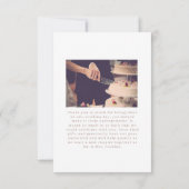 Romaanse foto gradiënt effect bruiloft bedankkaart (Achterkant)