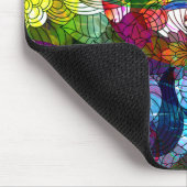 Romaanse kleurrijke retro bloem ontwerp muismat (Hoek)