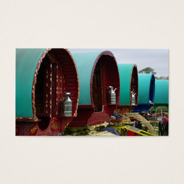 Romaanse zigeunercaravans visitekaartjes (Voorkant)