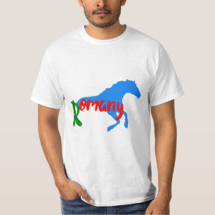 Romaanse zigeunertekst en paard t-shirt