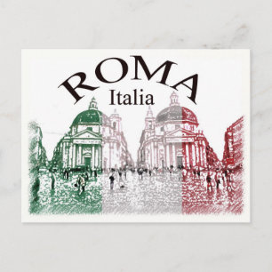 Romagestampt Briefkaart