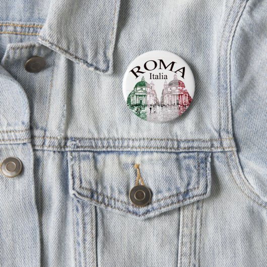 Romagestampt Ronde Button 5,7 Cm (In situ)