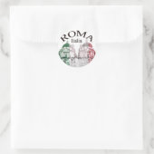 Romagestampt Ronde Sticker (Tas)