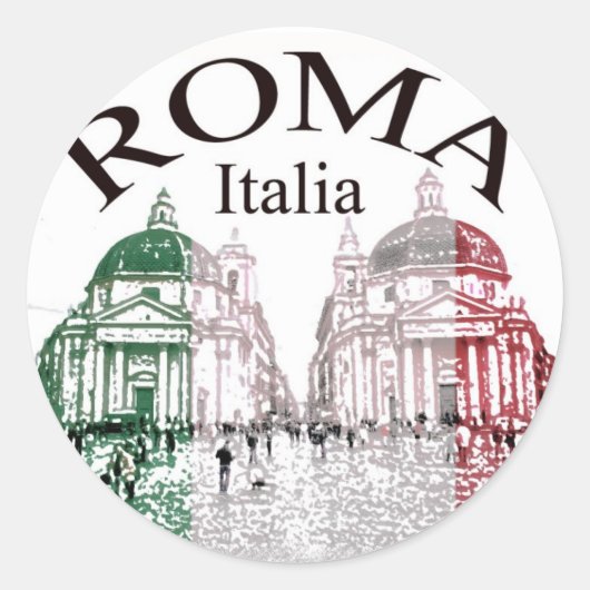 Romagestampt Ronde Sticker (Voorkant)