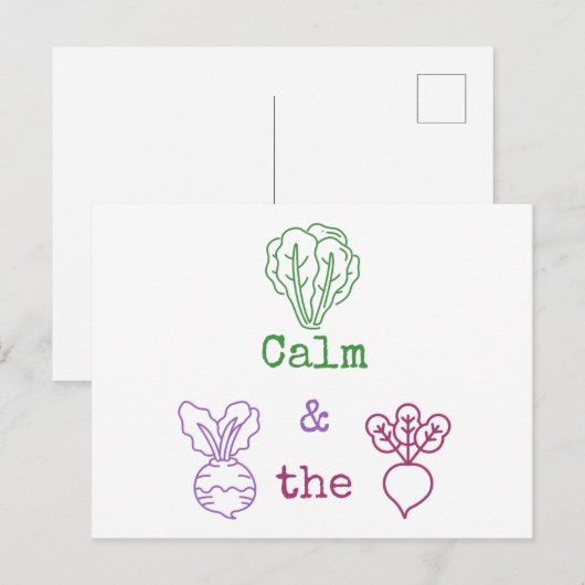 Romaine Calm & Turnip the Beet Briefkaart (Voorkant / Achterkant)