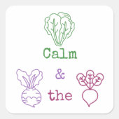 Romaine Calm & Turnip the Beet Vierkante Sticker (Voorkant)