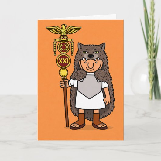 Roman 21st Birthday Card Signifer Standard Bearer Kaart (Voorkant)