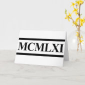 Roman 50ste Verjaardag van Cijfers 1961 Kaart (Gele Bloem)