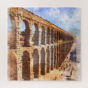 Roman Aquadults, Segovia. Spanje. Legpuzzel