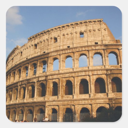 Roman Art. Colosseum of Flavian 3 Vierkante Sticker (Voorkant)
