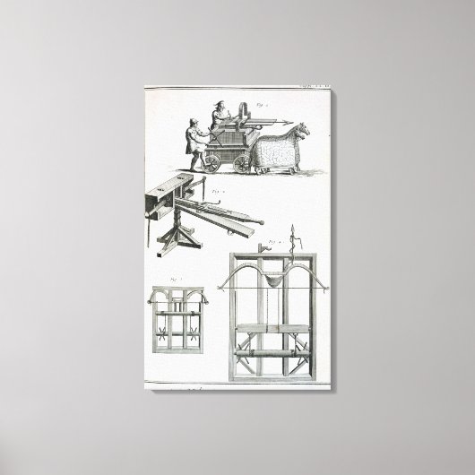 Roman Ballistic Machinery uit de "Encyclopedie" Canvas Afdruk (Voorkant)