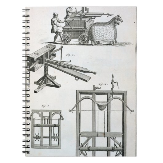 Roman Ballistic Machinery uit de "Encyclopedie" Notitieboek (Voorkant)