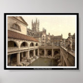 Roman Baths and Abbey, Bath, England Poster (Voorkant)