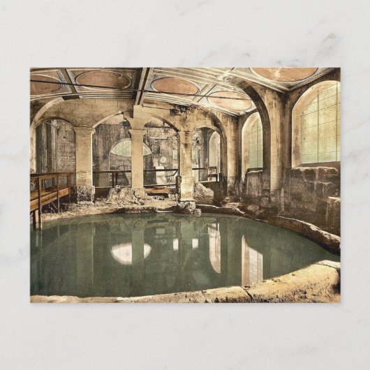 Roman Baths en Abbey, Circular Bath, Bath, Englan Briefkaart (Voorkant)