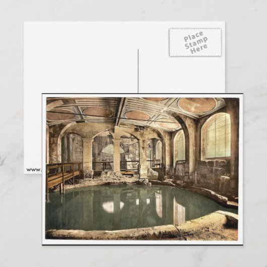 Roman Baths en Abbey, Circular Bath, Bath, Englan Briefkaart (Voorkant / Achterkant)