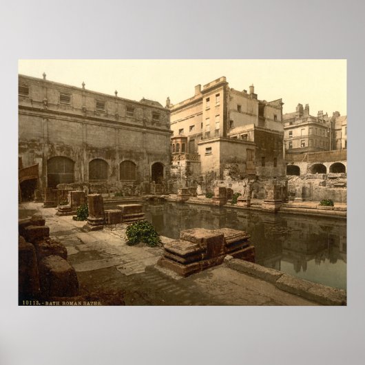 Roman Baths en Abbey I, Bath, Somerset, England Poster (Voorkant)