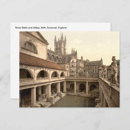 Roman Baths en Abbey IV, Bath, Somerset, England Briefkaart (Voorkant / Achterkant)