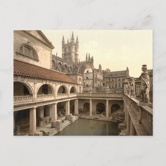 Roman Baths en Abbey IV, Bath, Somerset, England Briefkaart (Voorkant)