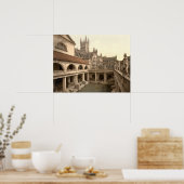 Roman Baths en Abbey IV, Bath, Somerset, England Poster (Keuken)