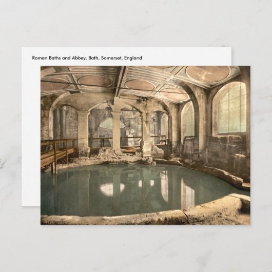 Roman Baths en Abbey V, Bath, Somerset, England Briefkaart (Voorkant / Achterkant)