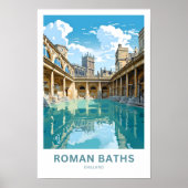 Roman Baths Engeland Reisprint Poster (Voorkant)