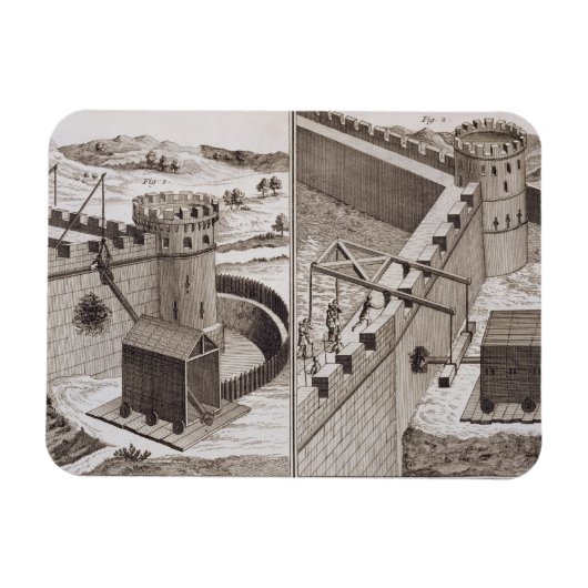Roman Battering Rams uit de 'Encyclopedie des S' Magneet (Horizontaal)