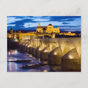 Roman Bridge en Mezquita Cathedraal in Cordoba Briefkaart