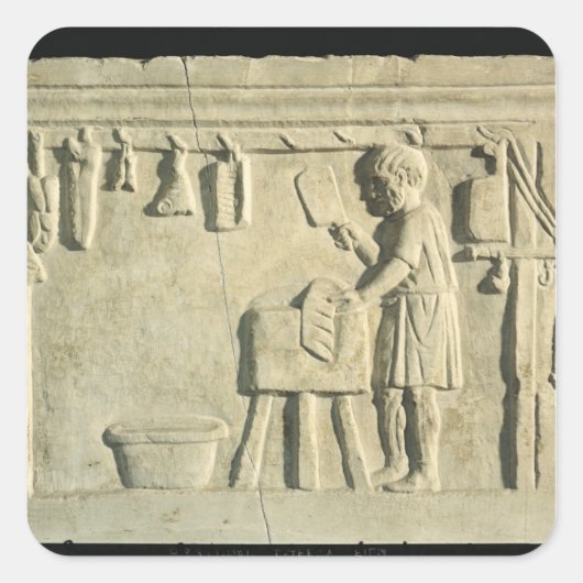 Roman Butcher's, relief Vierkante Sticker (Voorkant)