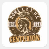 Roman Centurion Vierkante Sticker (Voorkant)