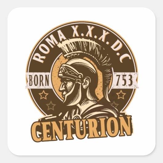 Roman Centurion Vierkante Sticker (Voorkant)