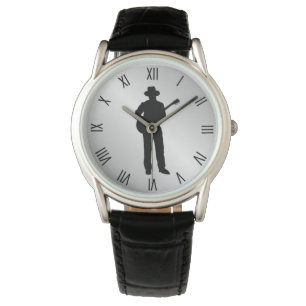 Roman Cijfers van de Speler w van de gitaar Horloge