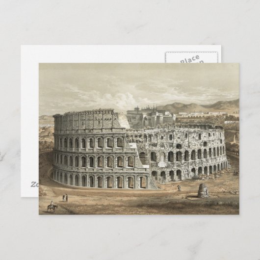 Roman Coliseum Art Briefkaart (Voorkant / Achterkant)