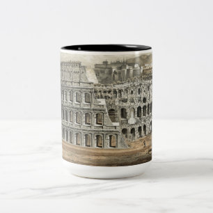 Roman Coliseum  Art Tweekleurige Koffiemok
