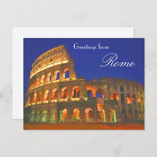 Roman Coliseum Briefkaart (Voorkant / Achterkant)