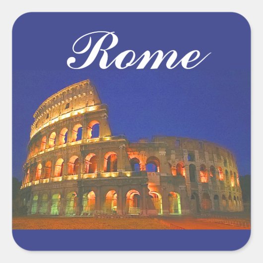 Roman Coliseum Vierkante Sticker (Voorkant)