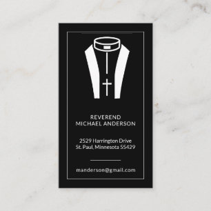 Roman Collar Priest Minister van Christelijke Cler Visitekaartje