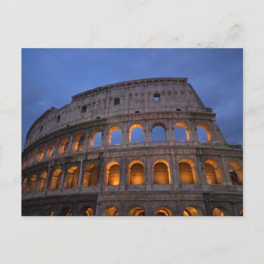 Roman Colosseum bij nacht Briefkaart (Voorkant)