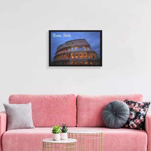 Roman Colosseum bij nacht Canvas Afdruk (Insitu (Woonkamer))