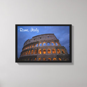 Roman Colosseum bij nacht Canvas Afdruk