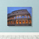 Roman Colosseum bij nacht Canvas Afdruk (Insitu (Houten vloer))