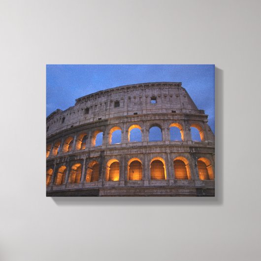 Roman Colosseum bij nacht Canvas Afdruk (Voorkant)