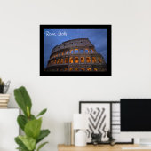 Roman Colosseum bij nacht Poster (Thuiskantoor)