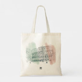 Roman Colosseum Italiaanse vlag - Schets Tote Bag (Achterkant)