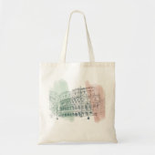 Roman Colosseum Italiaanse vlag - Schets Tote Bag (Voorkant)