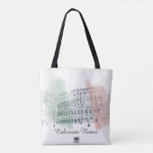 Roman Colosseum Italy Flag Colors Sketch Tote Bag (Achterkant)